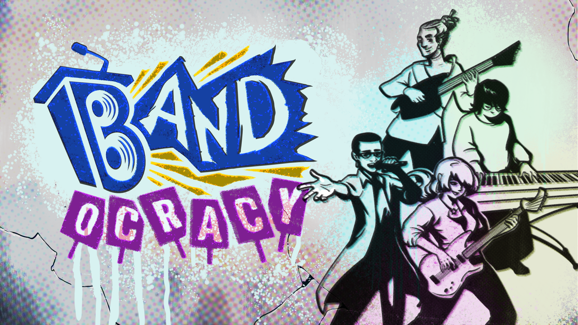 The Bandocracy — key art of the band mid-performance